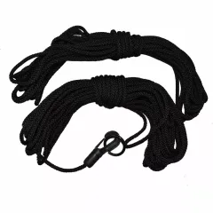Plastica 16' Leading Edge Cord Kit with Hook and Ring in Black