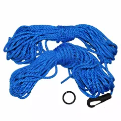 Plastica 20' Leading Edge Cord Kit with Hook and Ring in Blue