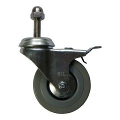 Plastica Slidelock 38mm Braked 3in Castor - Type 1 (grey tyre) 