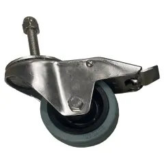 Plastica Slidelock 43mm Braked 3in Stainless Steel Castor 