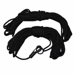 Plastica 12' Leading Edge Cord Kit with Hook and Ring in Black