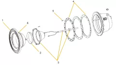 Image of Fixed Underwater Light Exploded Diagram