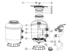 Image of Side Mount Endurance Filter Exploded Diagram